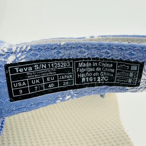 Teva Womens Flatform Universal Gloriosa Periwinkle Flower Sandals 1125203 Size 9 - Picture 11 of 11